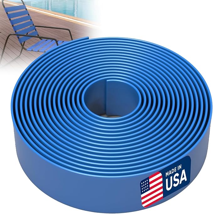KOMORAX 2 Inch Wide, 50ft Long Vinyl Strap - Replacement Straps for Patio Chairs - Vinyl Strapping for Patio Furniture Repair - Durable Seat Repair Kit for Lawn Chairs, Outdoor Furniture (Royal Blue)