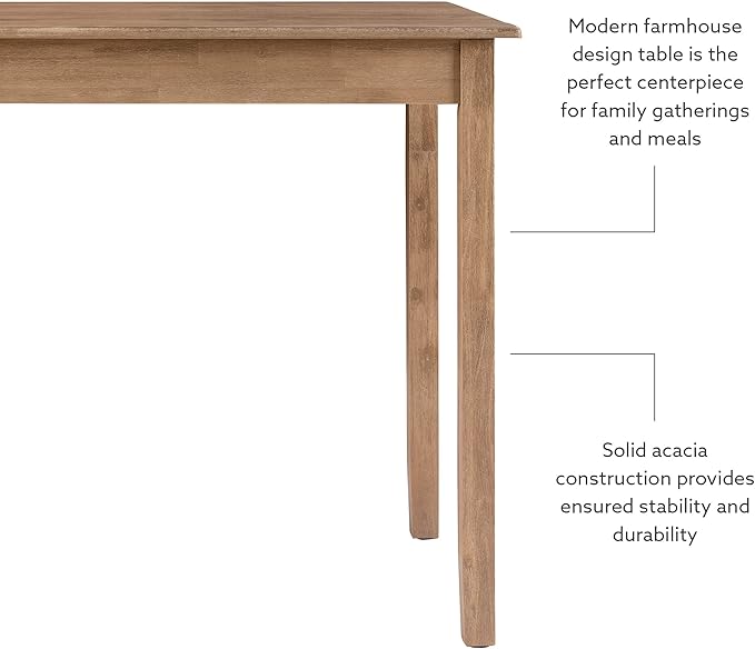 Linon Carter Brown with Greywash Wooden Counter Height Tavern Table