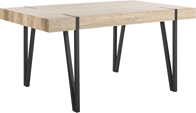 Safavieh Home Alyssa Rustic Industrial Brown and Black Dining Table