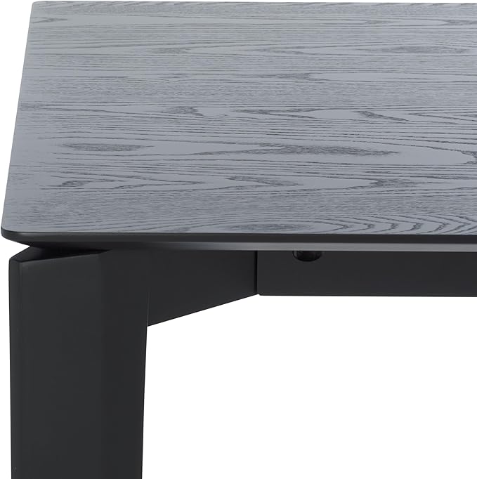 SAFAVIEH Couture Collection - Alyssamarie Black Rectangle Wood Dining Table, Modern Tapered Leg Design (SFV6715B)