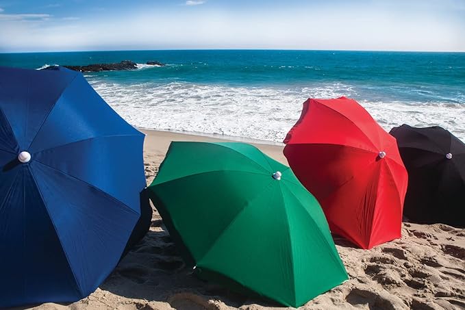 PICNIC TIME NCAA Georgia Bulldogs Outdoor Canopy Sunshade Beach Umbrella 5.5' - Small Patio Umbrella - Beach Chair Umbrella