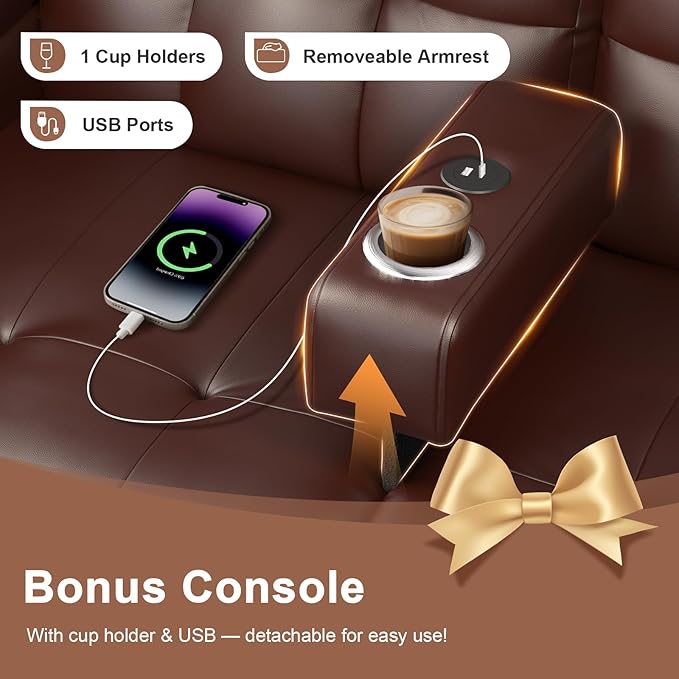 Recliner Sofa, Massage Reclining Sofa 3 Seater Sets Heavy Weight Capacity, RV Loveseat Clearance, Recliner Couch with Storage, Cup Holders, Wall Hugger Couches for Living Room