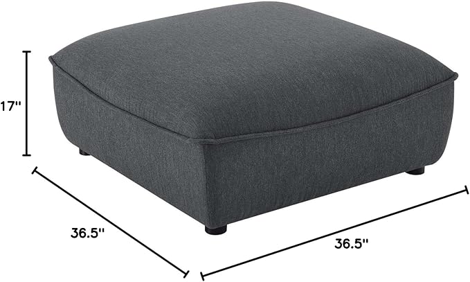 Modway EEI-4419-CHA Comprise Sectional Sofa Ottoman, Charcoal