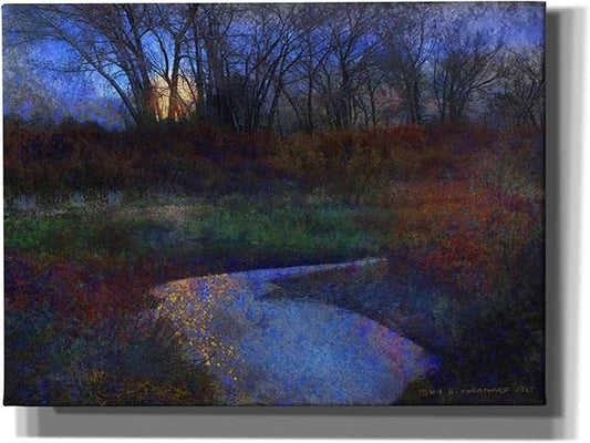 Epic Graffiti 'Moonlit Stream' by Chris Vest, Canvas Wall Art, 54"x40"