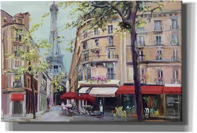 Epic Graffiti 'Springtime in Paris' by Marilyn Hageman, Canvas Wall Art, 40"x60"