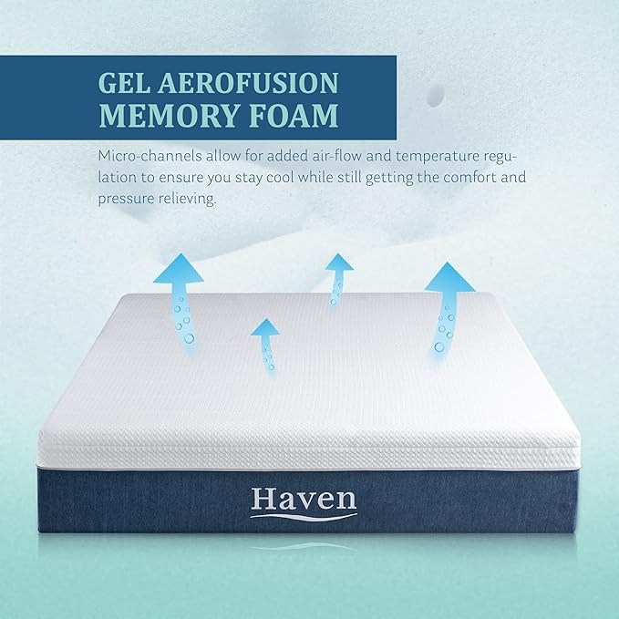 MLILY 12 Inch Full Mattress Memory Foam, Cooling Gel Bed Mattress in a Box, Fiberglass Free Medium Firm Mattress CertiPUR-US Certified