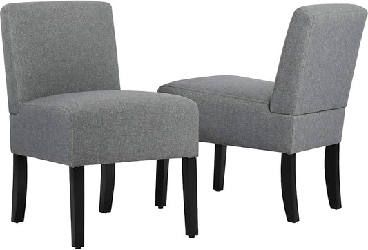 BestMassage Accent Chair Set of 2 Accent Chairs for Living Room Armless Chair Dining Chair Elegant Design Modern Fabric Living Room Chairs Sofa
