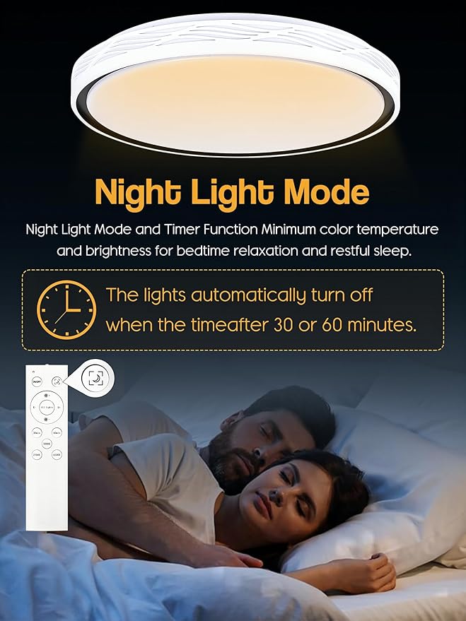 Led Ceiling Light Flush Mount,Bedroom Lights for Ceiling,led Kitchen Ceiling Light,Dimmable 70W 8000LM,3CCT Selectable Color Temperature,20 in for Living Room,Office,Hallway,Bedroom,Kitchen