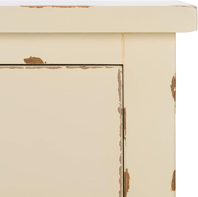Safavieh American Homes Collection Maxine Vintage Cream Accent Table,Vanilla