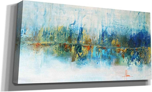 Epic Graffiti 'Aqua Azul' by Leticia Herrera Canvas Wall Art, 60"x30"