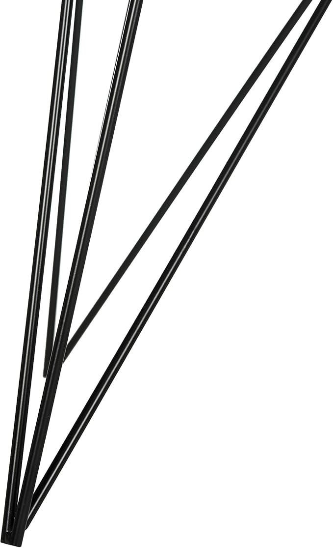 SAFAVIEH Home Collection Marino Mid-Century Modern Dark Grey Hairpin Leg Round Dining Table