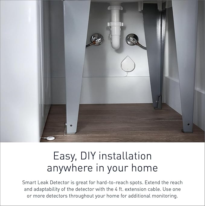 Moen 920-006 Flo 6-Foot Leak Sensing Cable Add On Accessory, for Use with Moen Flo Smart Leak Detector 920-004 (Sold Separately), White (Pack of 4)