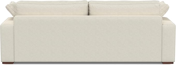 SIMPLIHOME Charlie Sofa in 100% Recycled Polyester Tightly Woven Performance Fabric, Cream, 96-inches Wide, Handcrafted Contemporary Style Sofa for Living Room or Couch for Family Room