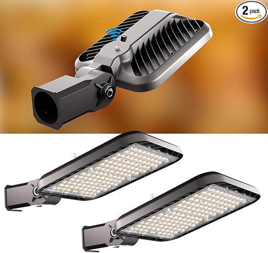 Lightdot LED Parking Lot Lights 240W 36,000LM Parking Lot Lights Outdoor 5000K IP65 Led Pole Light with Photocell, Slip Fitter Mounting for Parking Lot,Yard,Driveway-2Pack-7Yrs Warranty