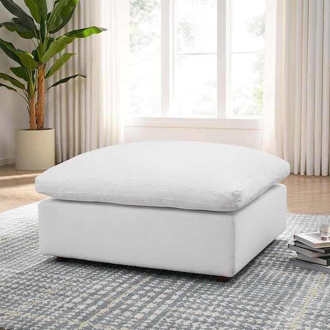 Modway Commix Down-Filled Overstuffed Upholstered Sectional Sofa Ottoman