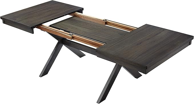 Crosley Furniture Hayden Modern Farmhouse Wood Dining Table, Slate