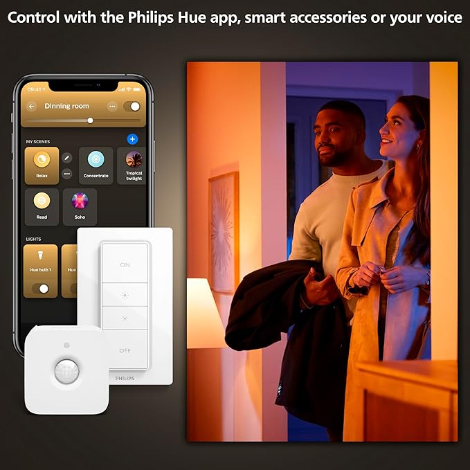 Philips Hue Ensis Smart LED Pendant Light White, Two Light Sources, White & Color Light, Bluetooth Compatible, Voice Control with Alexa, Apple Home & Google Assistant