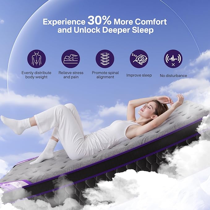 Firm King Size Mattress, 18 Inch Deluxe Hybrid King Mattress in a Box, Cooling-Gel Memory Foam & Pocket Springs, Pressure Relief, Extra Edge Support, 365-Night Trial (2026 Upgraded Support)