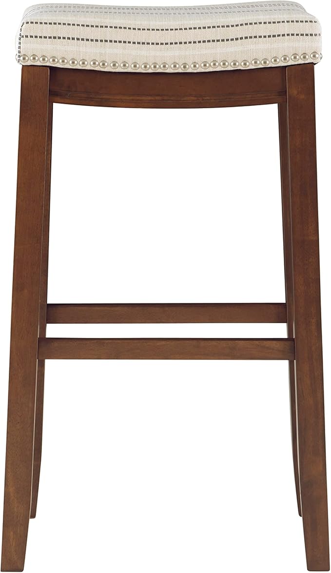 Linon Home Décor Linon 32.5" Backless Claridge Stool Rustic, Natural Bar
