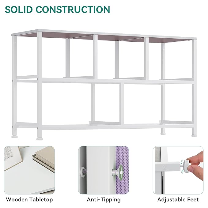 YITAHOME Wide Storage Tower with 5 Drawers - Purple Fabric Dresser, Organizer Unit for Bedroom, Living Room, Closets - Sturdy Steel Frame, Easy Pull Fabric Bins & Wooden Top