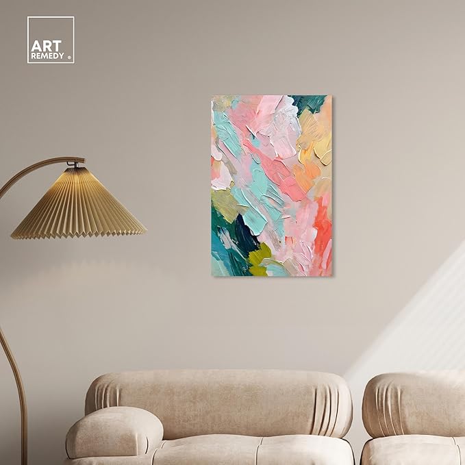 Art Remedy Pastel Layers Canvas Pastel Wall Art, Gallery Wrapped, 20" x 30"