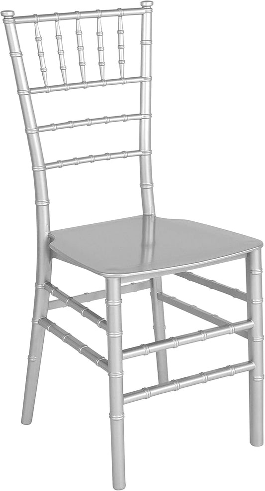 Flash Furniture HERCULES Series Silver Resin Stacking Chiavari Chair