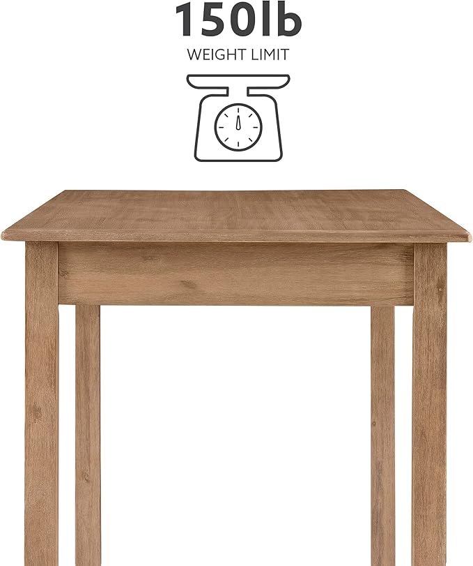 Linon Carter Brown with Greywash Wooden Counter Height Tavern Table