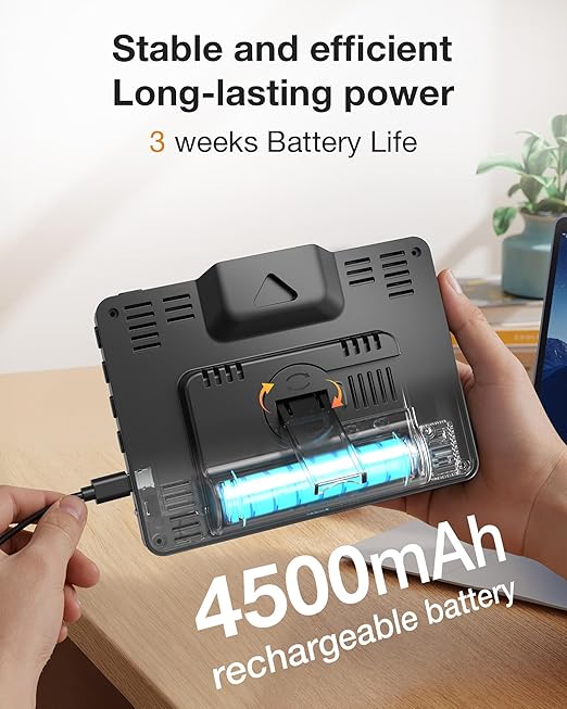 Wireless Weather Station with Outdoor Sensor, Indoor Outdoor Thermometer Hygrometer, HD Color Display, Smart Backlight, Rechargeable Battery Temperature Humidity Monitor