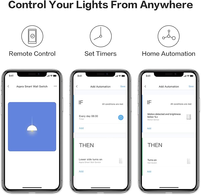 Aqara Smart Plug Plus Smart Light Switch (No Neutral, Single Rocker), with Energy Monitoring, Scheduling and Voice Control, Compatible with Alexa, Google Assistant, IFTTT, and Apple HomeKit Compatible