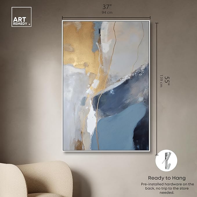 Art Remedy This Close Canvas Timeless Abstract Wall Art, White Frame, 36" x 54"