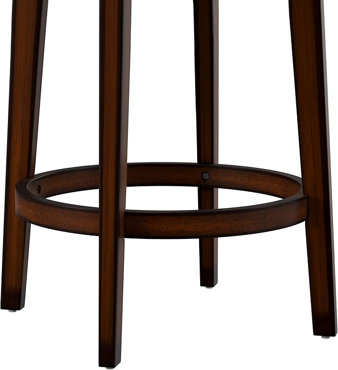 Hillsdale Victoria Wood Counter Height Swivel Stool, Dark Chestnut