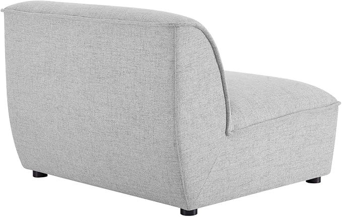 Modway Comprise Fabric Upholstered Sectional, Right-Arm Chair, Light Gray