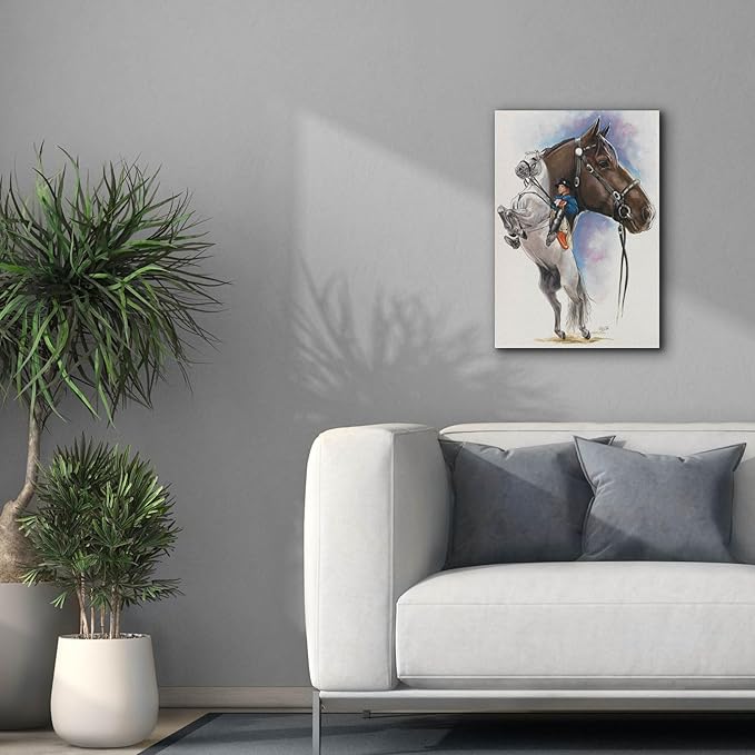 Epic Graffiti 'Lippizaner' by Barbara Keith, Canvas Wall Art, 18"x26"