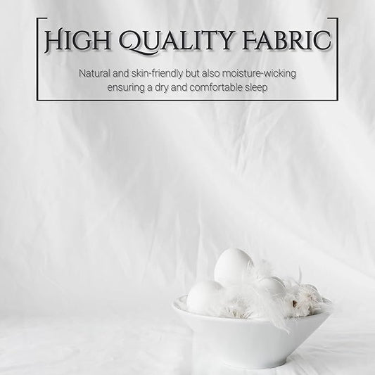 ELNIDO QUEEN Goose Feather Down Fiber Pillows Queen Size Set of 2，Luxury Hotel Collection Bed Pillows for Sleeping， Down Surrounded Pillows 2 Pack, Soft ＆ Fluffy for Side, Back Sleepers 20x30 in