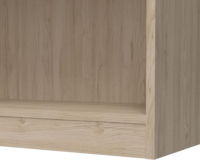 Bush Home Universal Tall 5 Shelf Bookcase in Natural Elm - Set of 2, Matching Storage and Display Bookshelves for Home Office or Living Room Organization