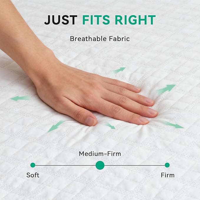 CloudDrift Twin Mattress, 6 Inch Memory Foam Mattress in a Box, Fiberglass Free, Relieve Pressure with Medium Firm Support, Motion Isolation, CertiPUR-US Certified Colchón in a Box