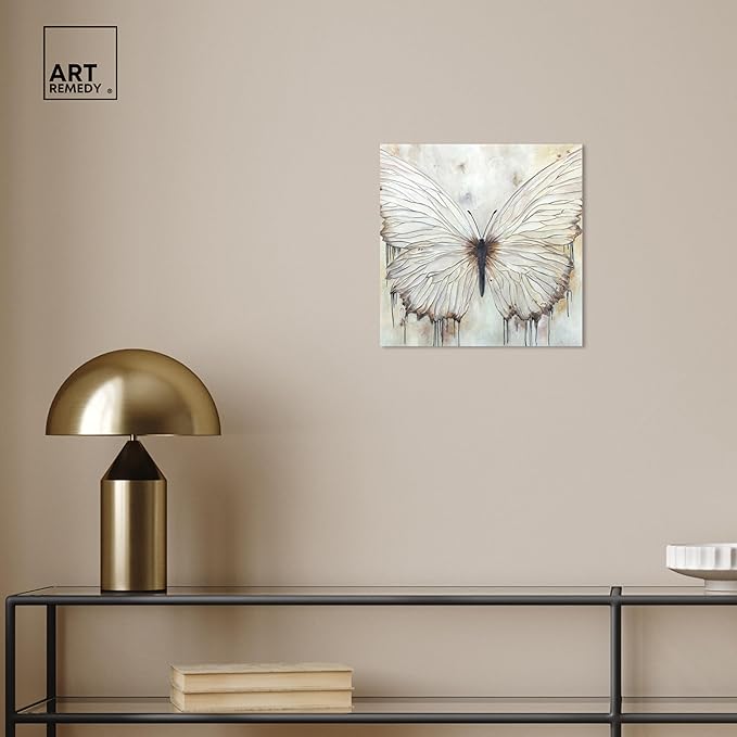 Art Remedy Neutral Beauty Chic Farmhouse Canvas Wall Art, Gallery Wrapped, 12"x12"