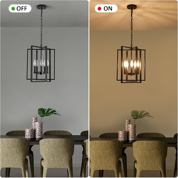 Black and Gold Modern Farmhouse Chandeliers for Dining Room, 5-Light Pendant Light Fixture Adjustable Industrical Entryway Light Fixture Hanging Chandelier for Kitchen Island Entryway Hallway Foyer
