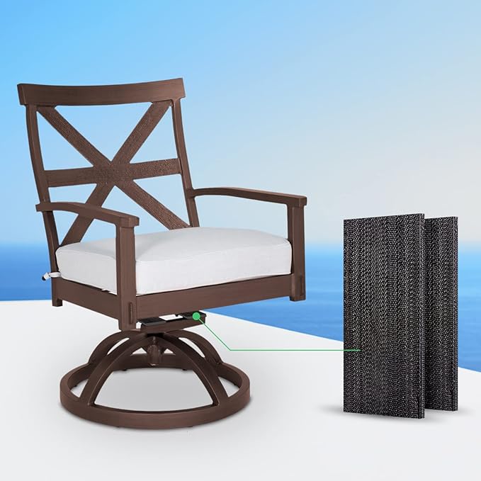 Anwenk 2Pack Patio Rocking Chair Spring Plate Replacement Part Fiberglass Spring Plates Swivel Rocker Chair Lawn Furniture Repair Replacement for Universal Outdoor Patio Furniture, 2.5" x 5"x0.25”