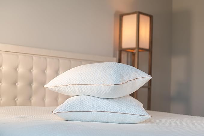 AMBERSTAR Memory Foam Pillow - Adjustable Loft, Cooling & Cozy Dual-Sided Cover, Perfect for Side, Back & Stomach Sleepers (1)