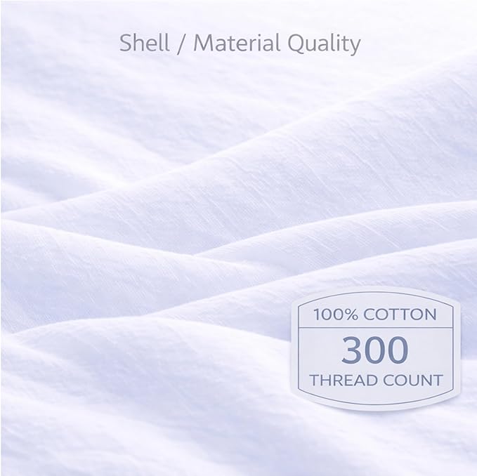 Continental Bedding Harmony White Goose Down Pillow 550 Fill Power Medium Loft 100% Cotton 300 Thread Count Shell Queen Size 2 Pack Made in USA