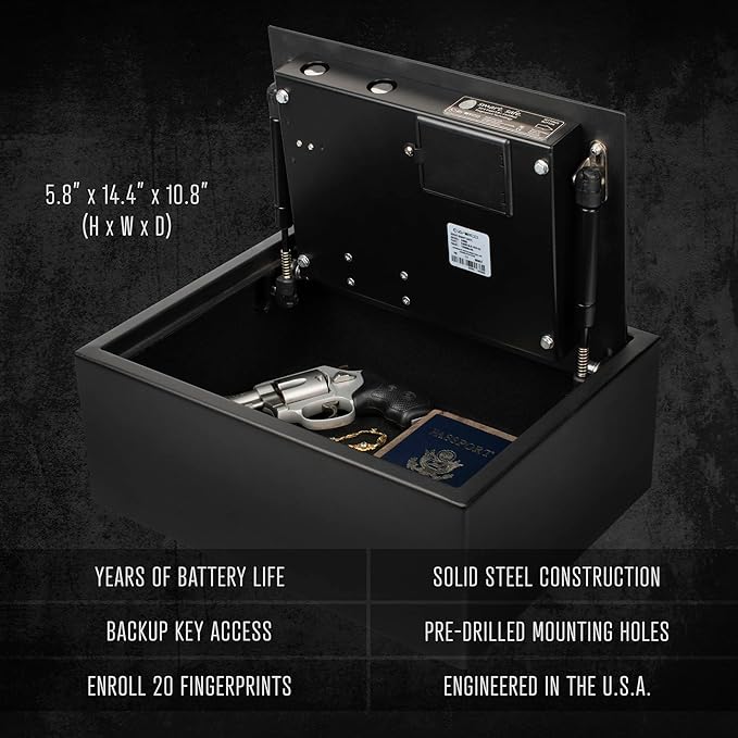 Verifi Smart Safe S3800 Biometric Safe with FBI Certified Fingerprint Sensor Top Opening
