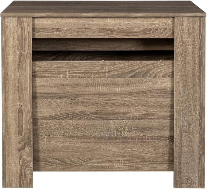 Ball & Cast Extendable Dining Table, 20"/118.5" Large Dining Room Table for 6-10 Person,Kitchen Table with Wood Legs, Space-Saving Folding Console Table,Brown