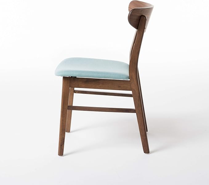 Christopher Knight Home Idalia Dining Chairs, 2-Pcs Set, Mint / Walnut Finish