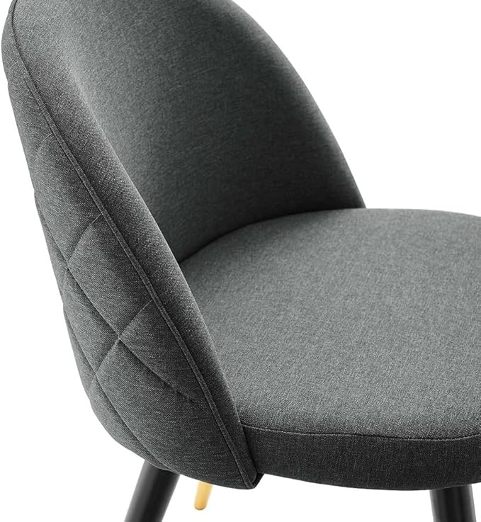 Modway Cordial Fabric Upholstered Accent Set of 2, Dining Chair, Gray