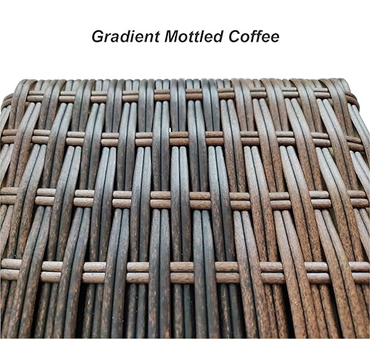 Feyart Double Stranded PE Rattan Strip for Outdoor Rattan Furniture Repair, 8.5mm Plastic Wicker for Patio Furniture Restore, 500g/55m Long (Mottled Coffee)