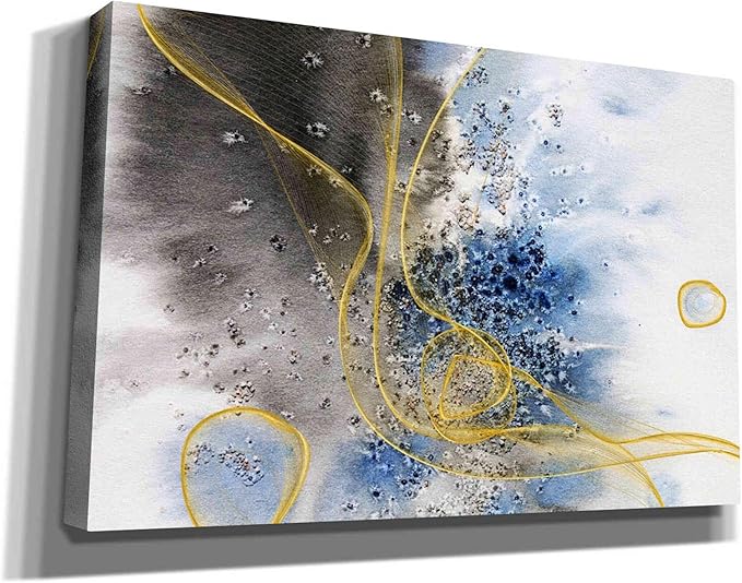 Epic Graffiti 'Coastal Watercolor Abstract' by Irena Orlov, Canvas Wall Art, 40"x26"