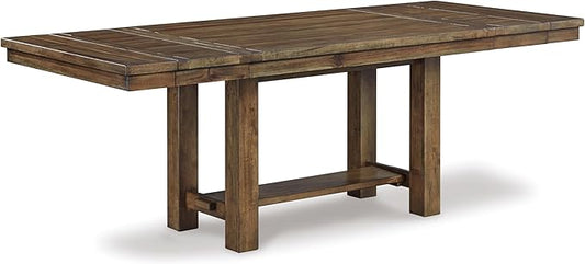 Signature Design by Ashley Moriville Rectangular Dining Extension Table, 2 Extension Leaves, Seats 8, 36" W x 86" D x 30.13" H, Wood & Acacia Veneer, Brown