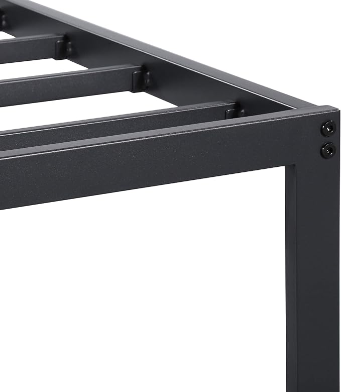Olee Sleep 14 Inch Dura Metal Steel Slat Bed Frame, Twin XL