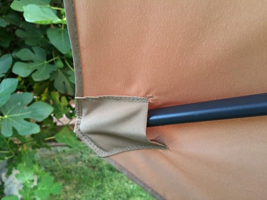 Bellrino Replacement Umbrella Canopy for 9ft 6 Ribs Tan color (Canopy Only)